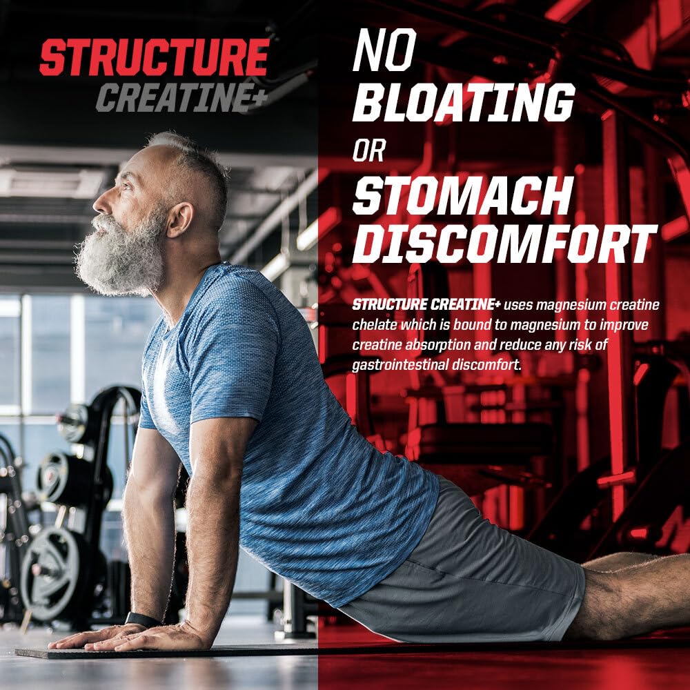 Berry Splash flavor on Structure Creatine+ suggests an enjoyable pre-workout option.