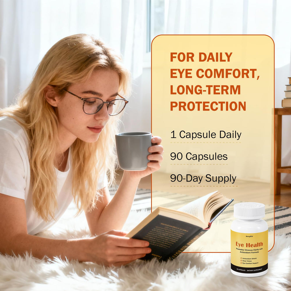 Besgiful Eye Supplement ingredients scene highlights grape seed and vitamin C.