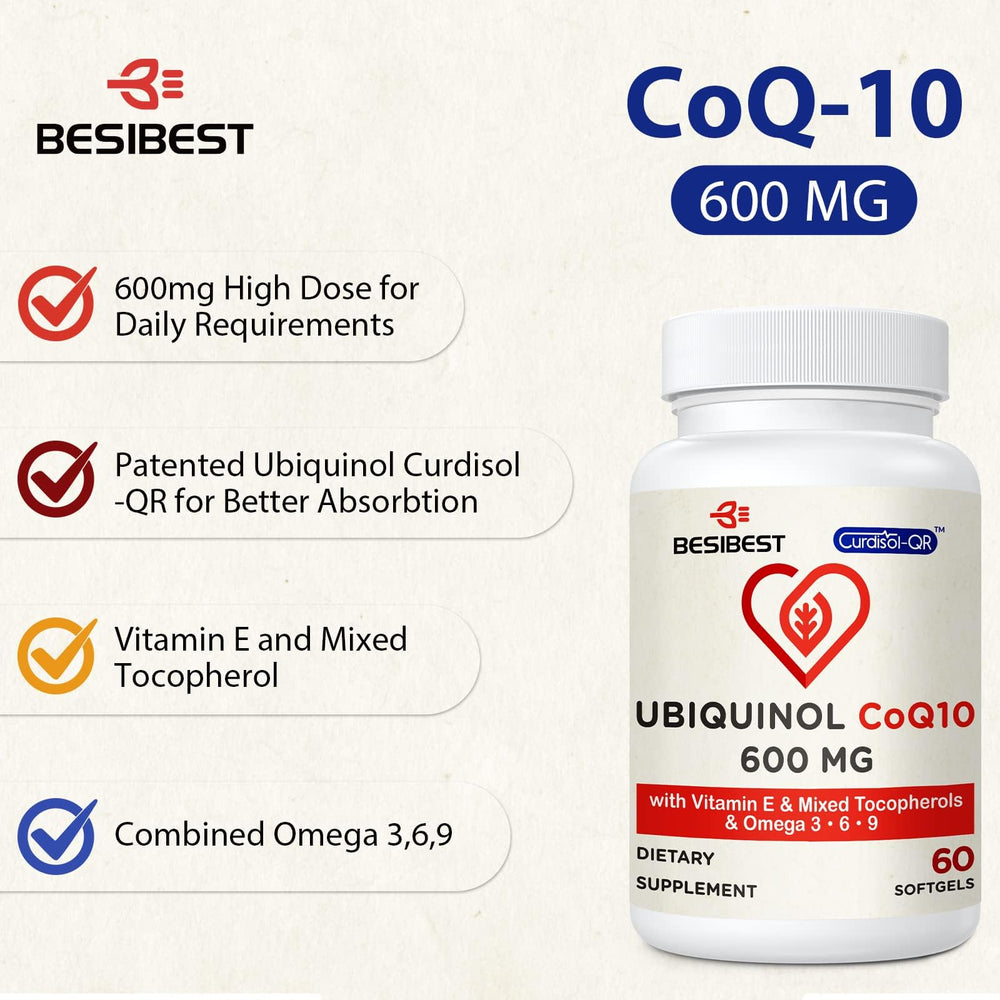 Besibest Vitamin E tocopherols softgel provides antioxidant support.
