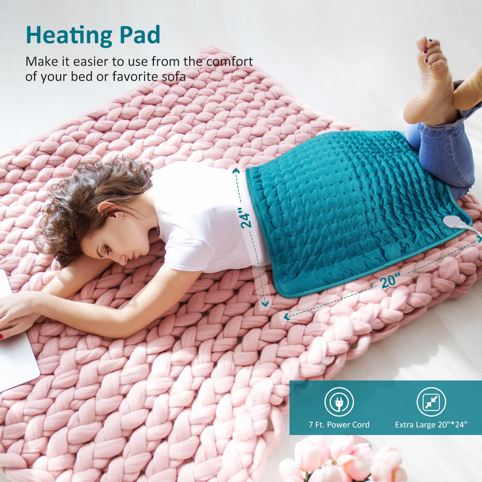 BESIGILA extra-large 20x24 inch pad covers a large area