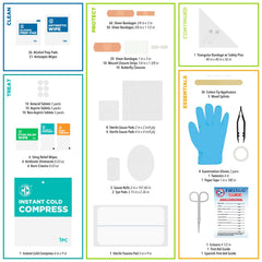 Be Smart Get Prepared two-layer case facilitating fast access to supplies