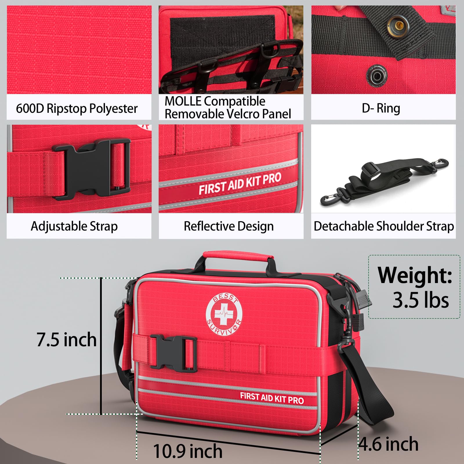 Besst Survivor car travel kit keeps essentials organized during journeys.