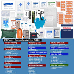 Besst Survivor emergency kit portable design with handle for versatile use.