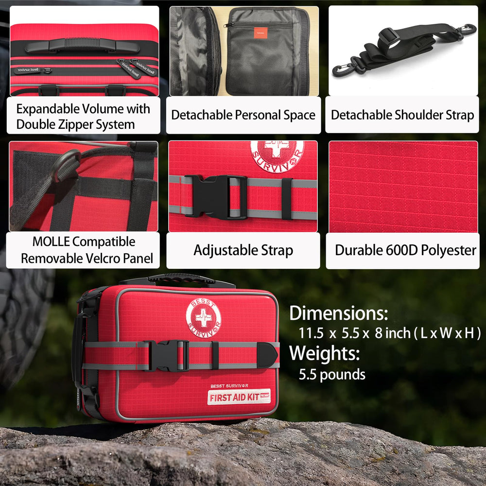 Besst Survivor labeled compartments help find items in seconds