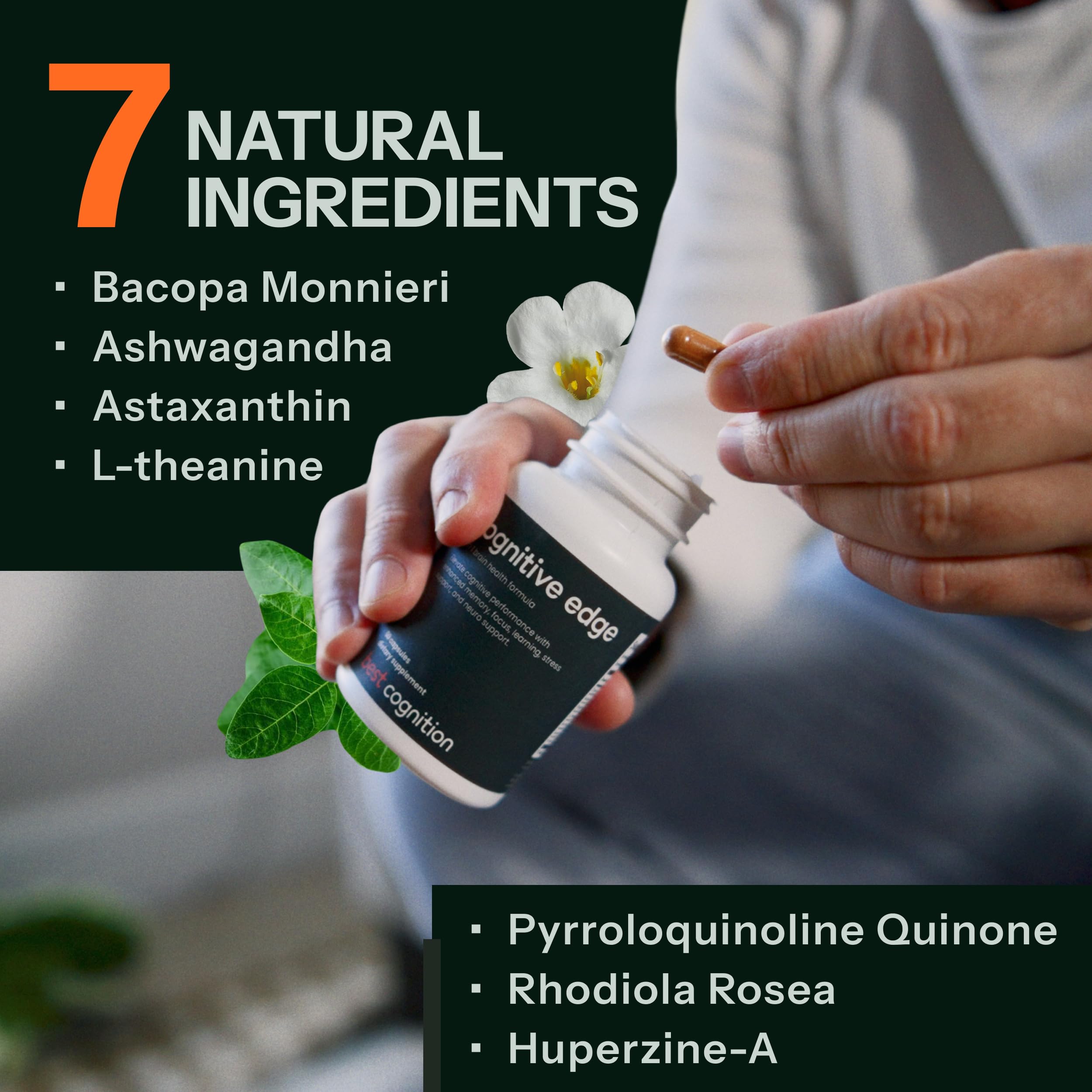 BEST COGNITION Cognitive Edge with Ashwagandha and L-Theanine emphasis.