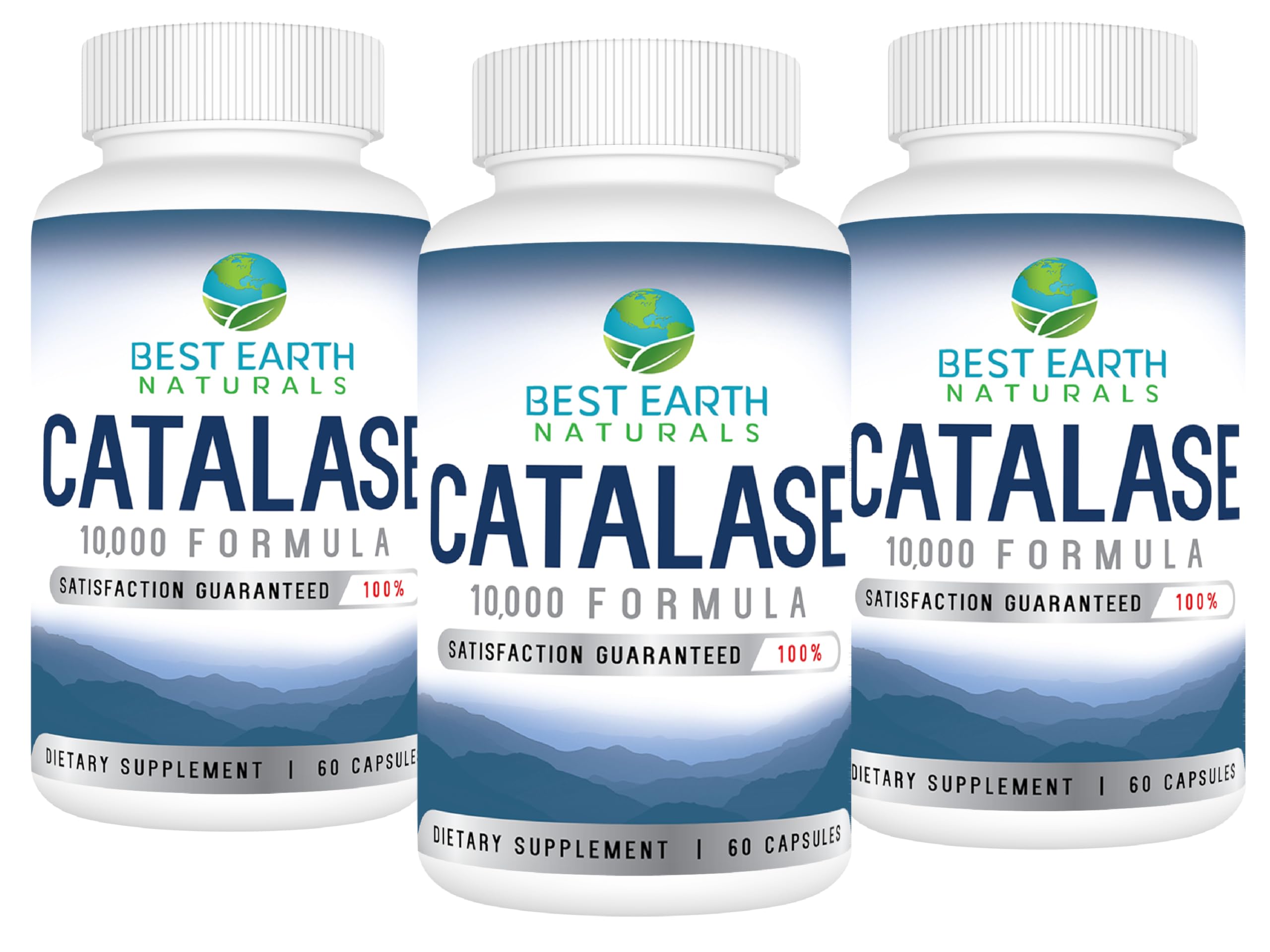 Best Earth Naturals Catalase 10,000 bottle front shows potent hair support formula