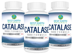 Best Earth Naturals Catalase 10,000 bottle front shows potent hair support formula