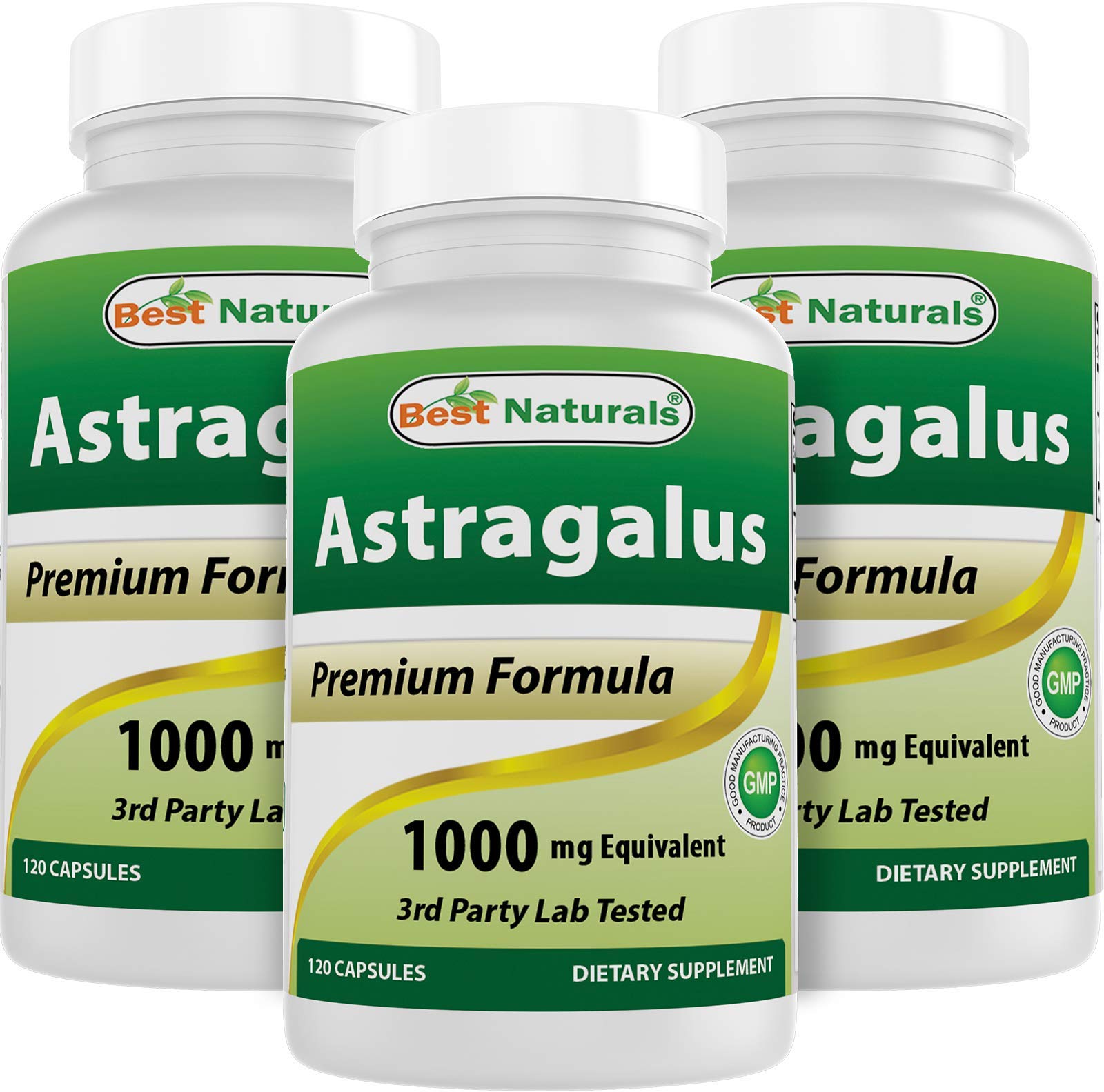 Best Naturals Astragalus 1000 mg capsules in bottle for daily wellness