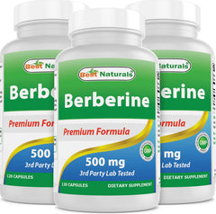 Best Naturals Berberine 500mg bottle front for everyday wellness potential