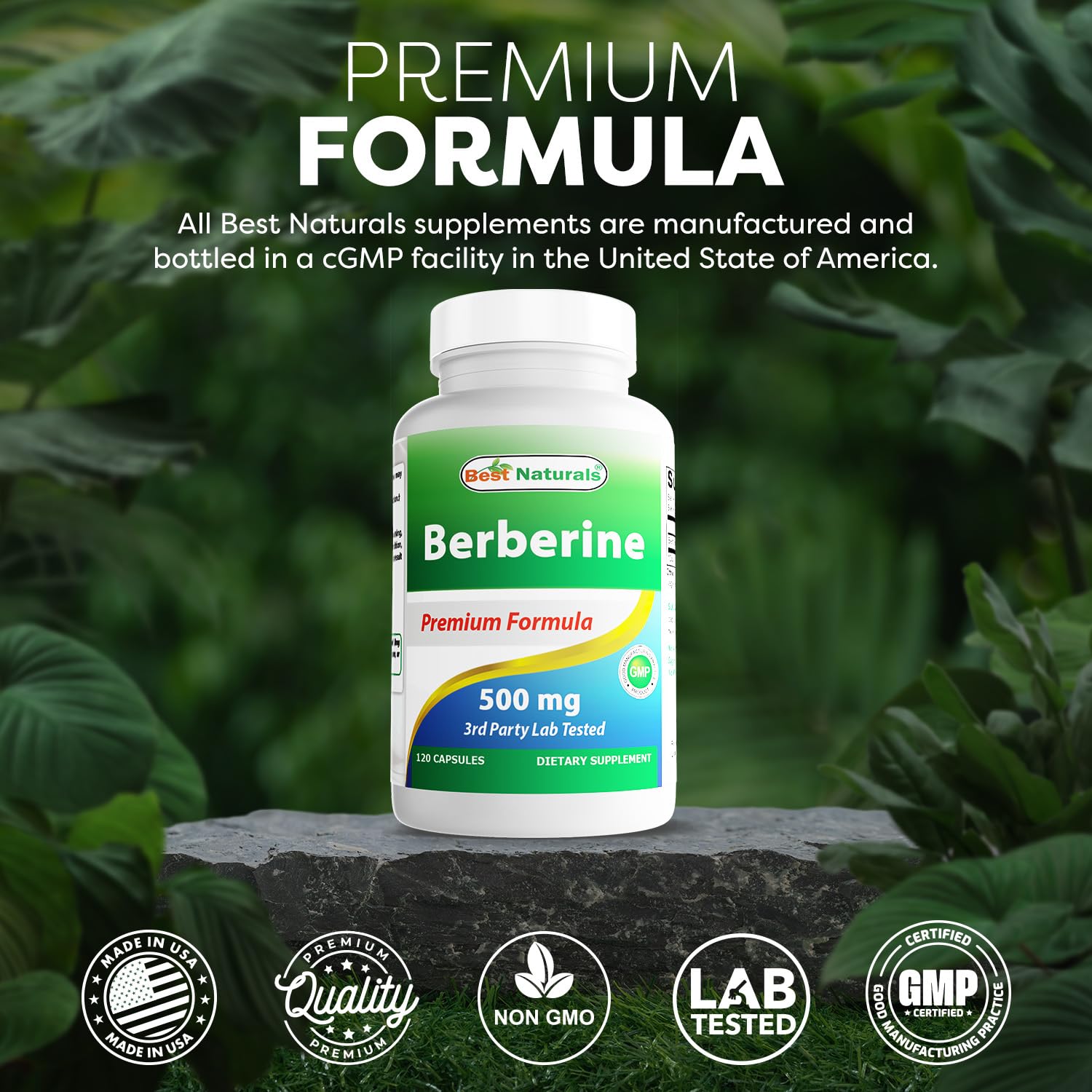 Best Naturals Berberine non-GMO and gluten-free formulation