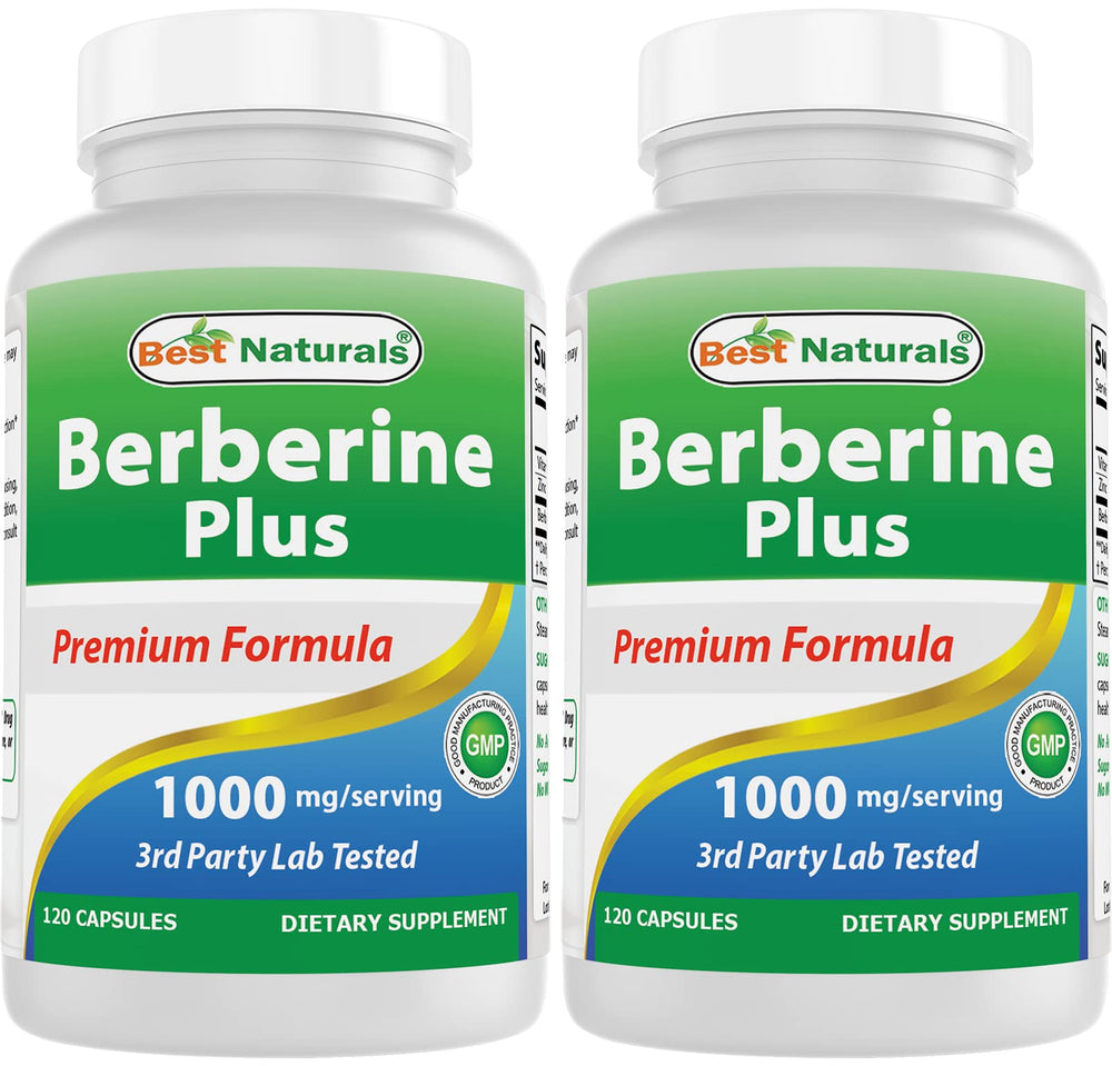 Best Naturals Berberine Plus bottle front for daily wellness and high potency