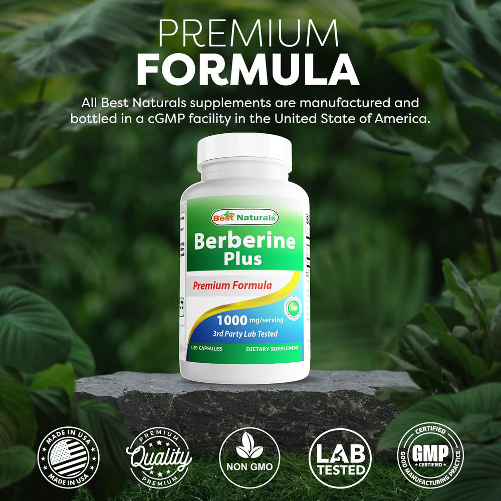 Best Naturals Berberine Plus dispensing cap for secure storage