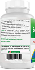 Best Naturals Berberine Plus non-GMO and gluten-free label