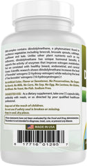 Nutrition facts panel of Best Naturals DIM Complex indicating 100 mg per capsule