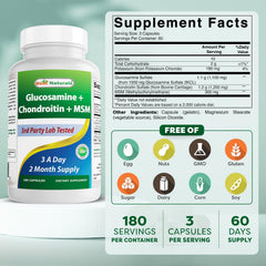 Best Naturals bottle label close-up highlights gluten-free and non-GMO formula.