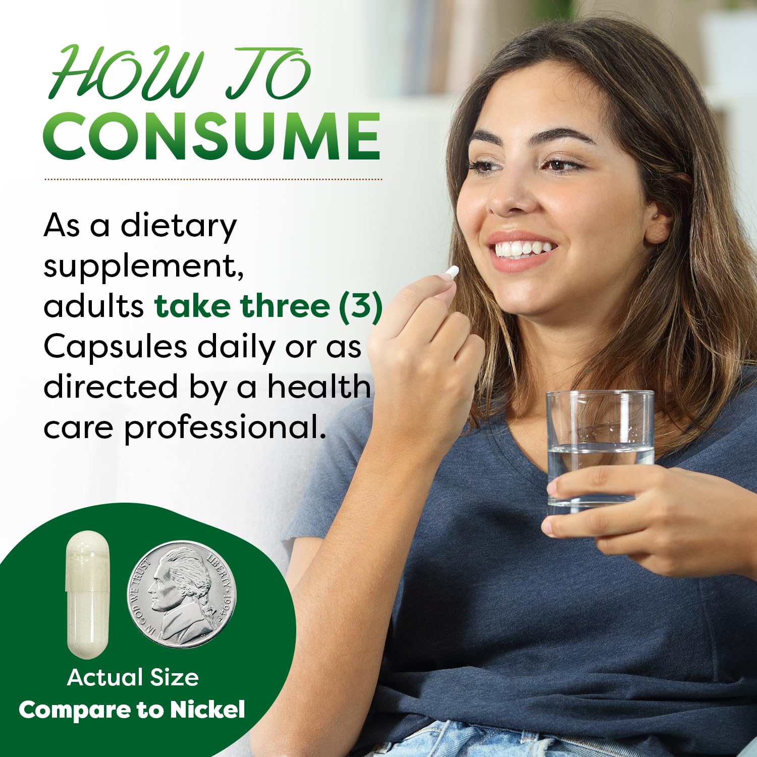 Best Naturals capsules close-up showing 180 capsules per bottle for value.