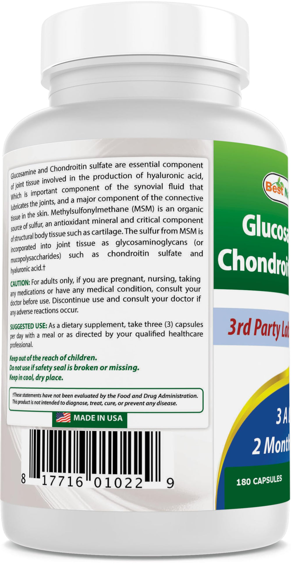 Best Naturals 3-pack packaging image communicates value with three bottles.