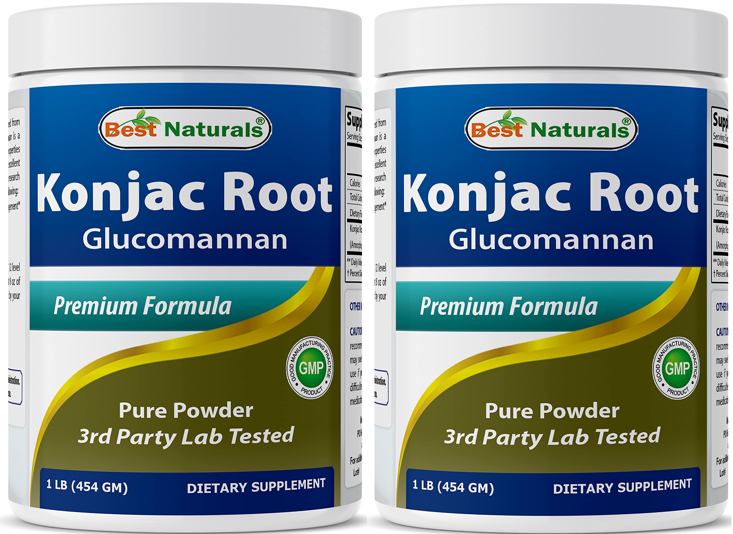Best Naturals Konjac Glucomannan two-pack bottle front supports fullness as part of a balanced diet.