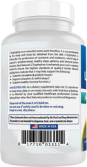 Best Naturals L-Tryptophan third-party lab-tested label confirms purity.