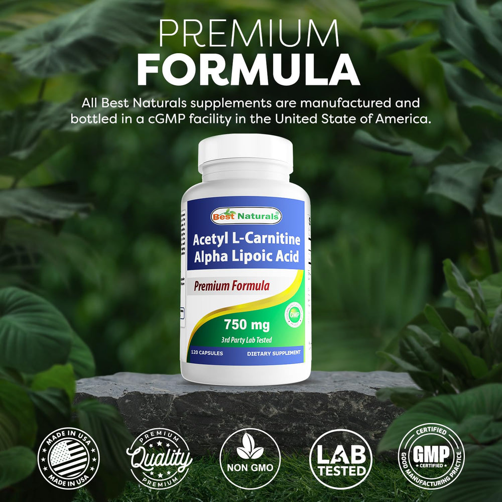 Made in USA facility seal on Best Naturals supplement packaging.