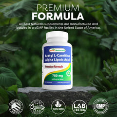 Made in USA facility seal on Best Naturals supplement packaging.