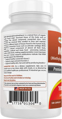 Best Naturals MSM non-GMO and gluten-free claim supports dietary choices.