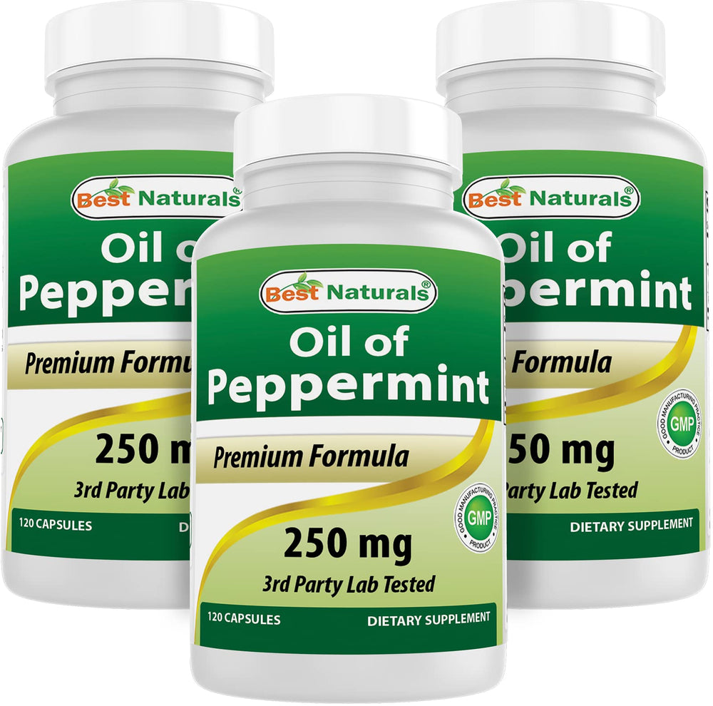 Best Naturals Peppermint Oil 250mg bottle for daily use