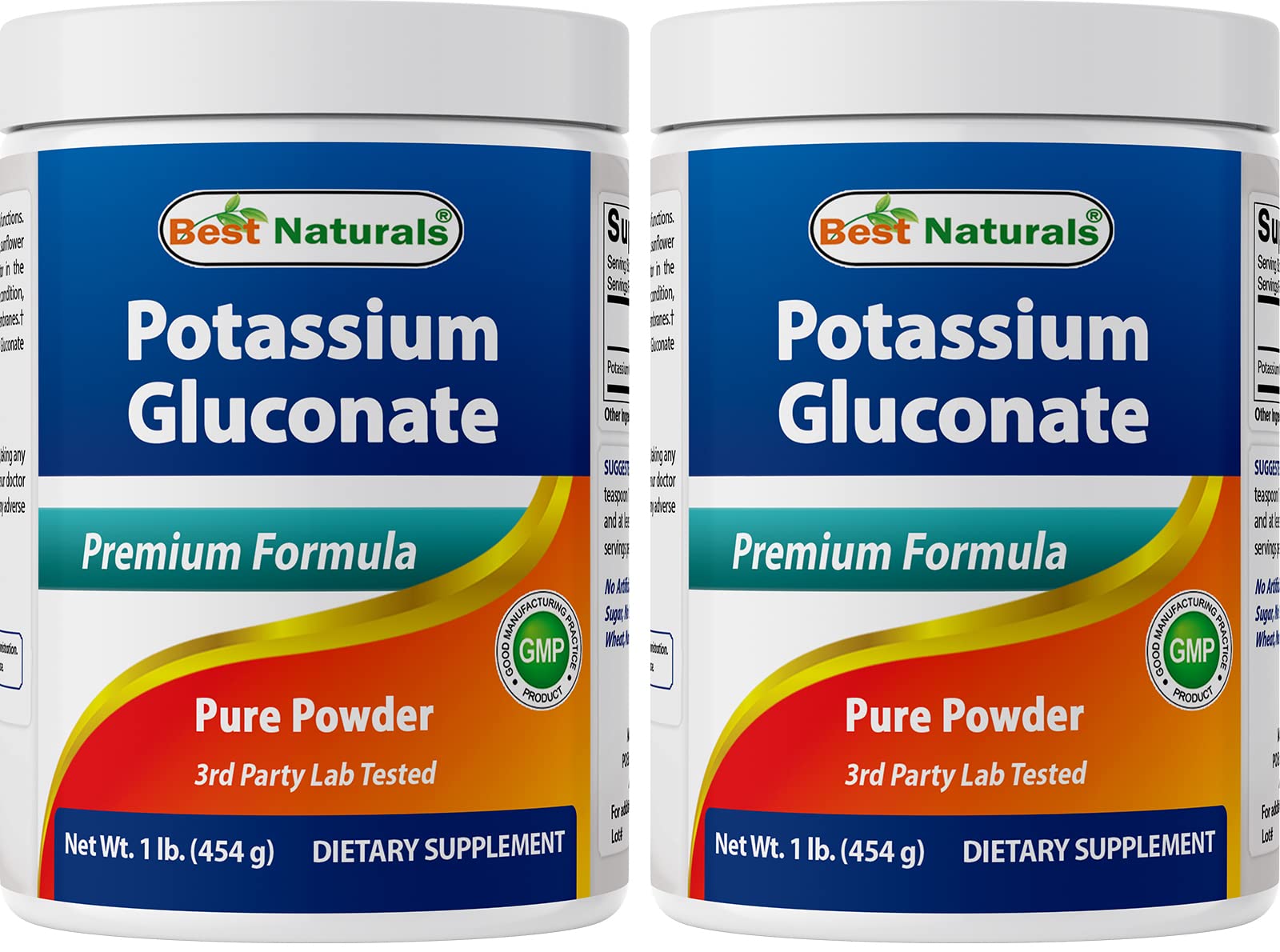 Best Naturals potassium gluconate powder bottle for daily mineral support
