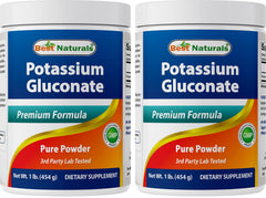 Best Naturals potassium gluconate powder bottle for daily mineral support