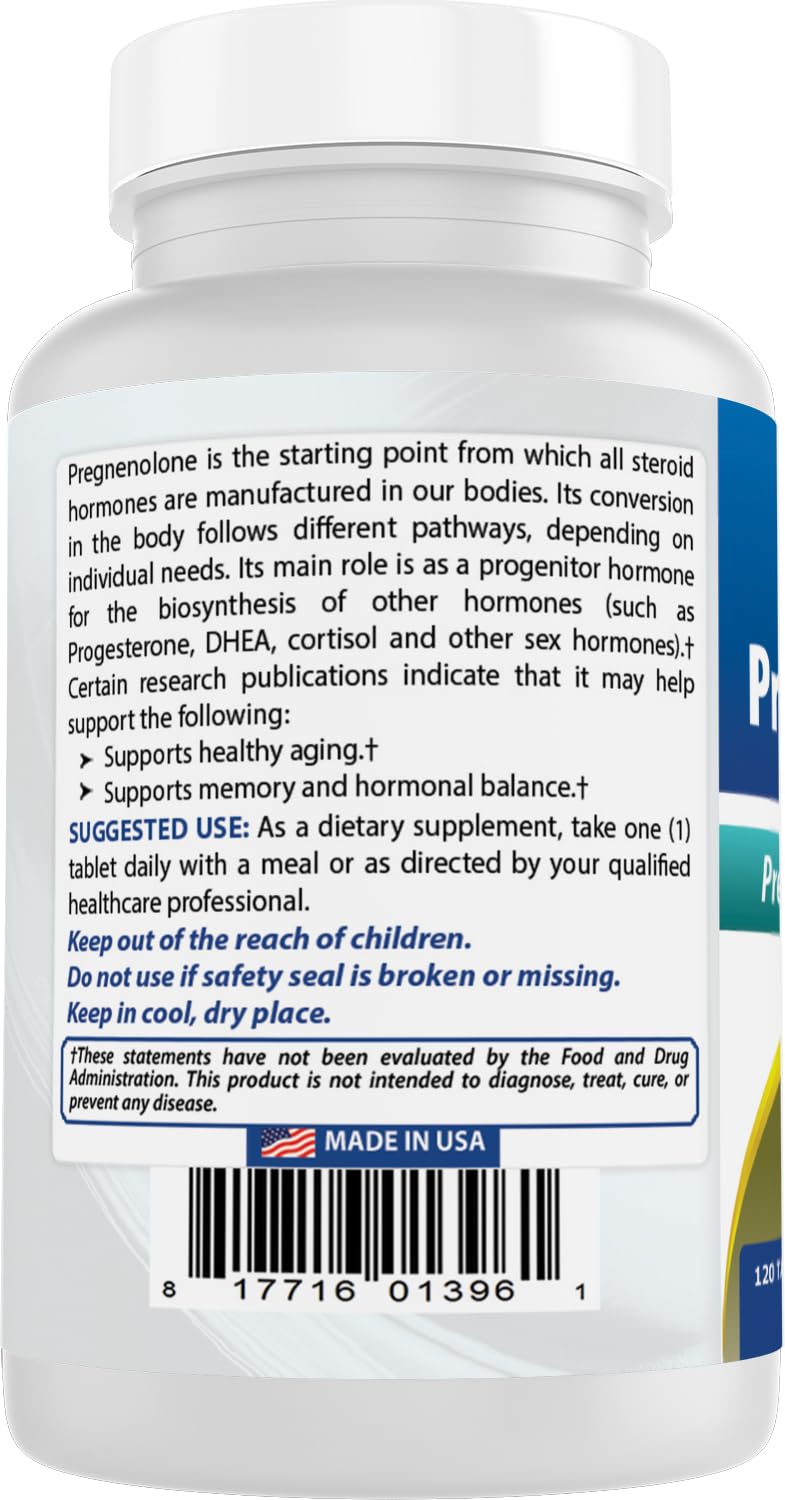 Best Naturals Pregnenolone tablets ready for daily supplementation routine