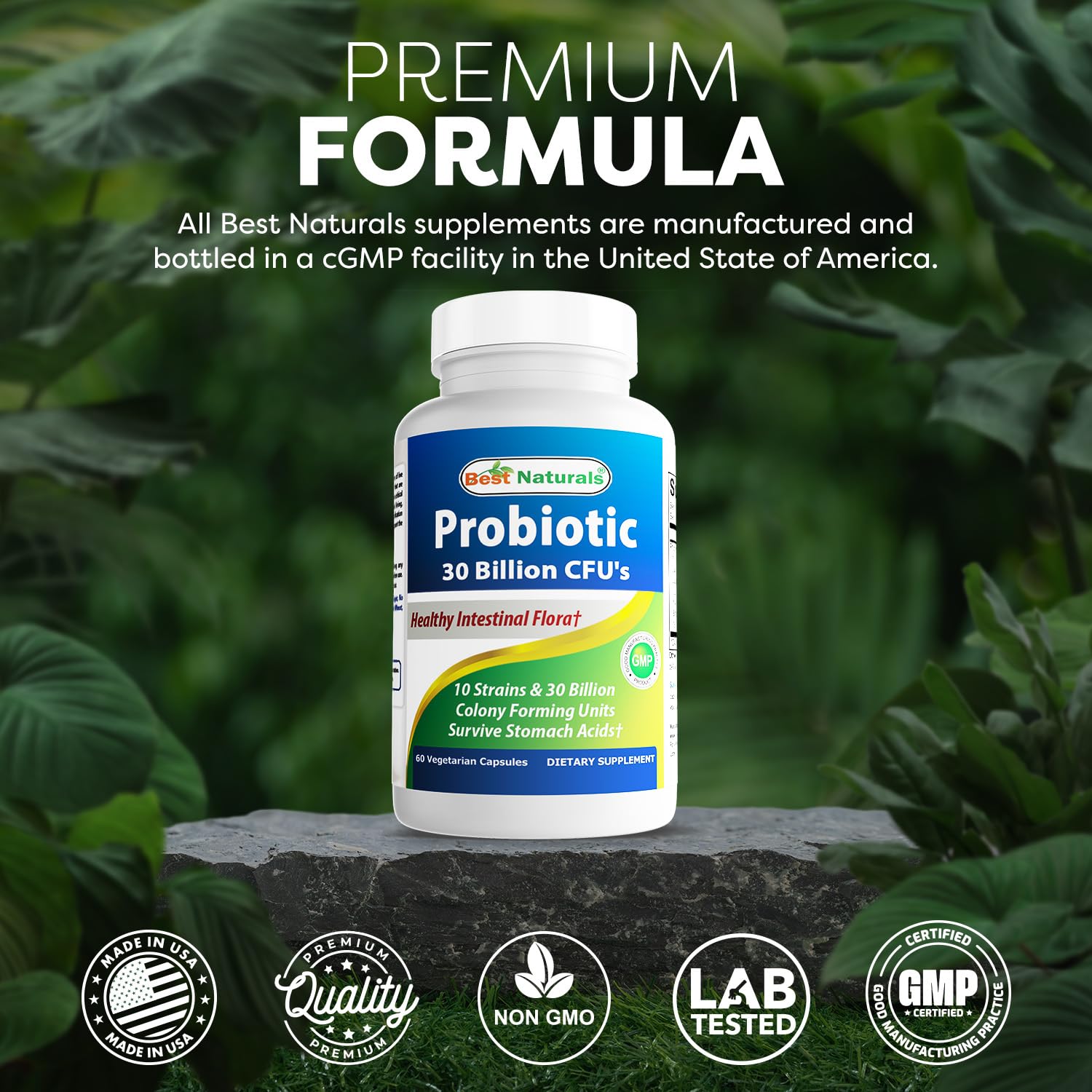 Product label highlights non-GMO and gluten-free features for shoppers.