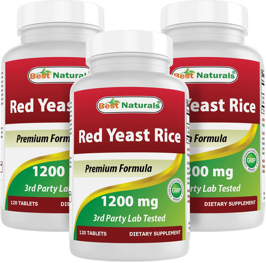 Best Naturals Red Yeast Rice bottle displayed for daily supplement routine