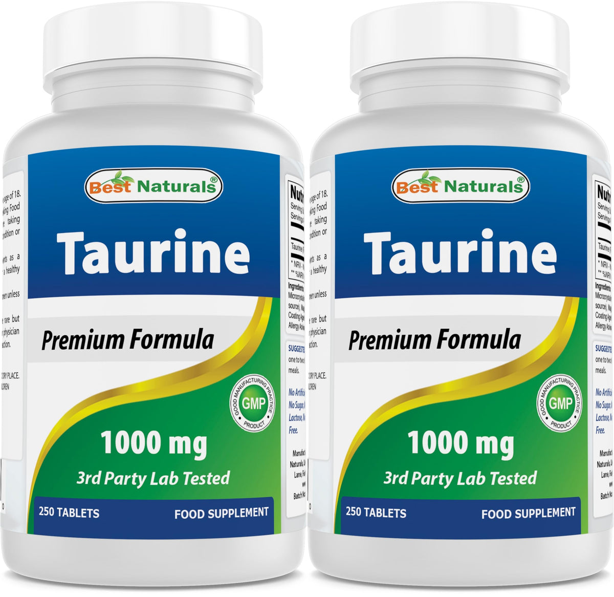 Best Naturals Taurine 1000 mg tablets shown in bottle for daily supplement routine.