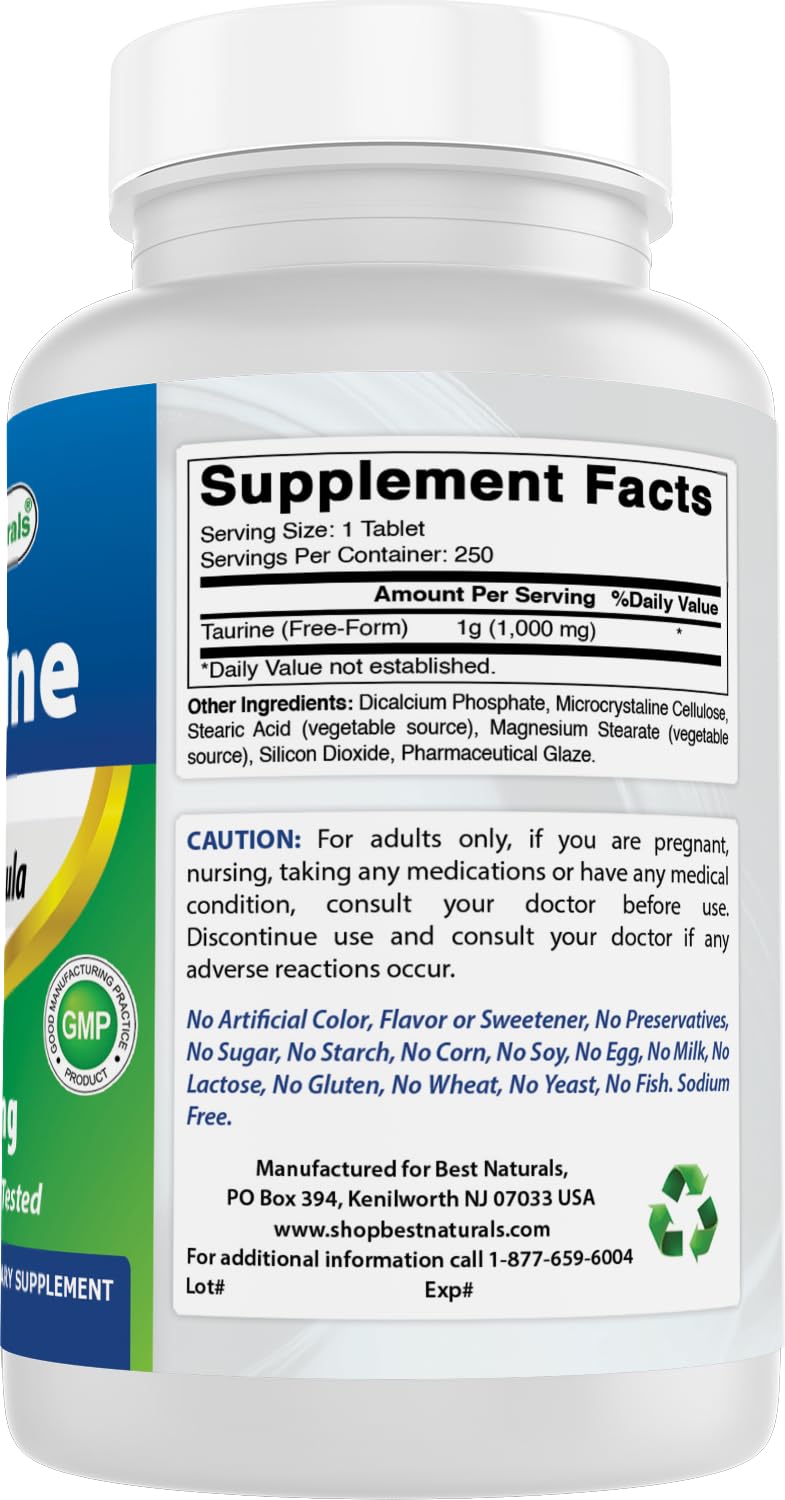 Best Naturals Taurine depicted as part of an active daily routine.