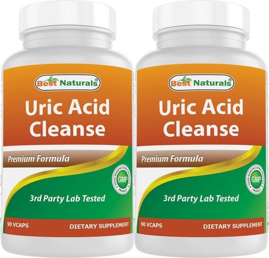 Best Naturals Uric Acid Cleanse bottle-front view for daily wellness.