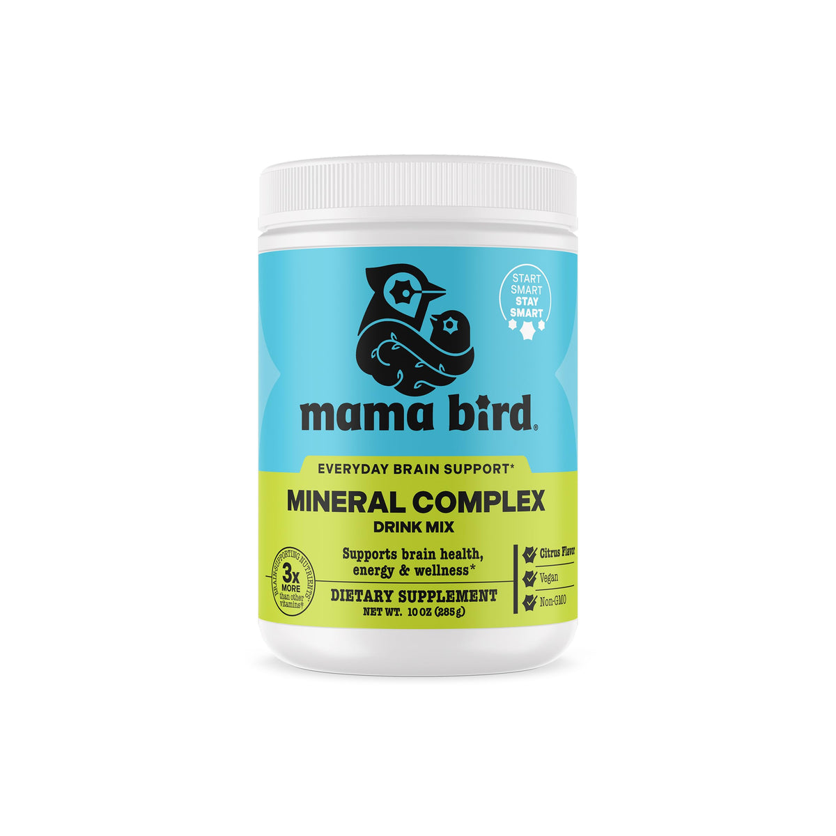 Best Nest Wellness Mama Bird Mineral Complex bottle poured into glass for easy daily use