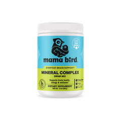 Best Nest Wellness Mama Bird Mineral Complex bottle poured into glass for easy daily use