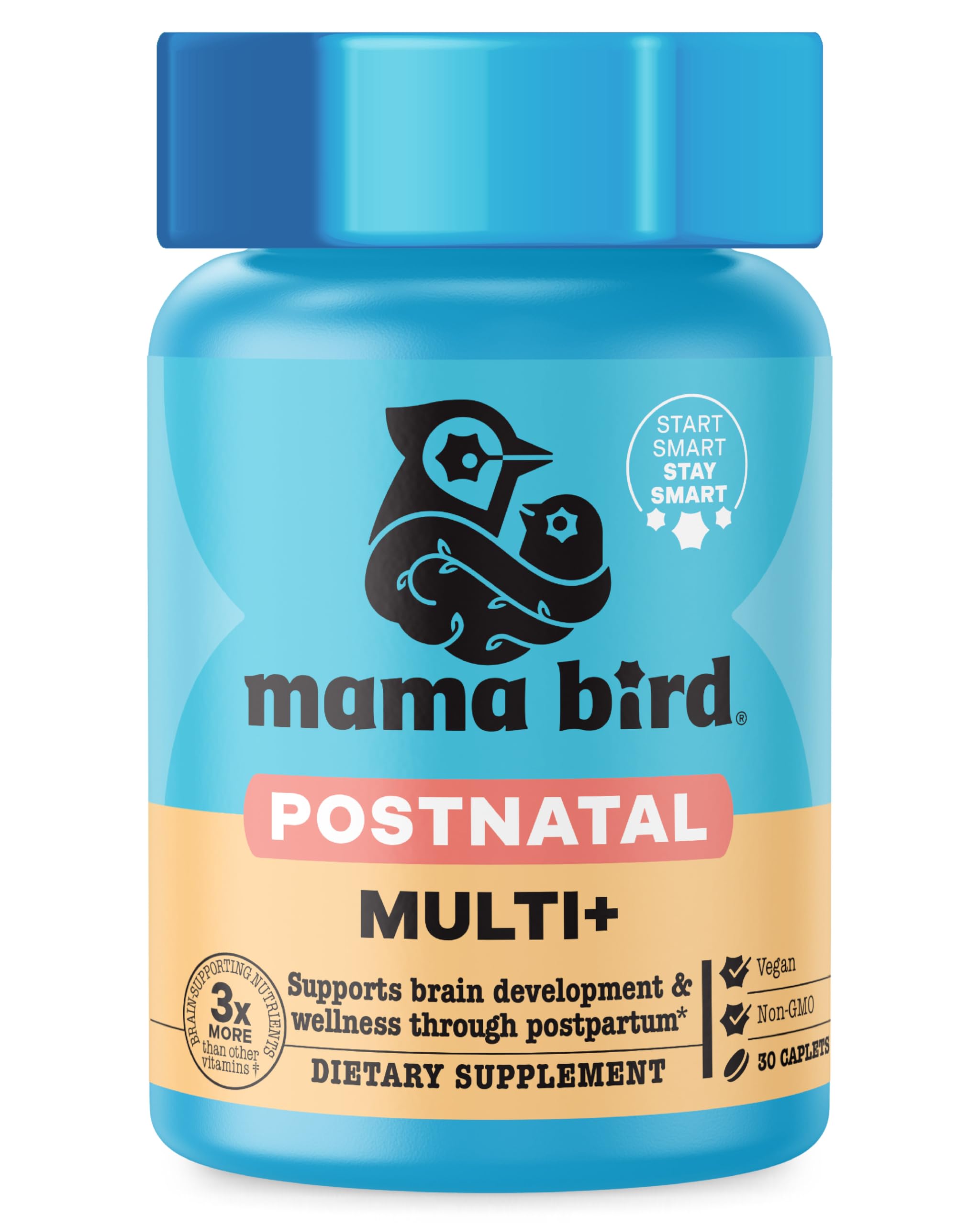 Best Nest Wellness Mama Bird bottle front view for postnatal multivitamin