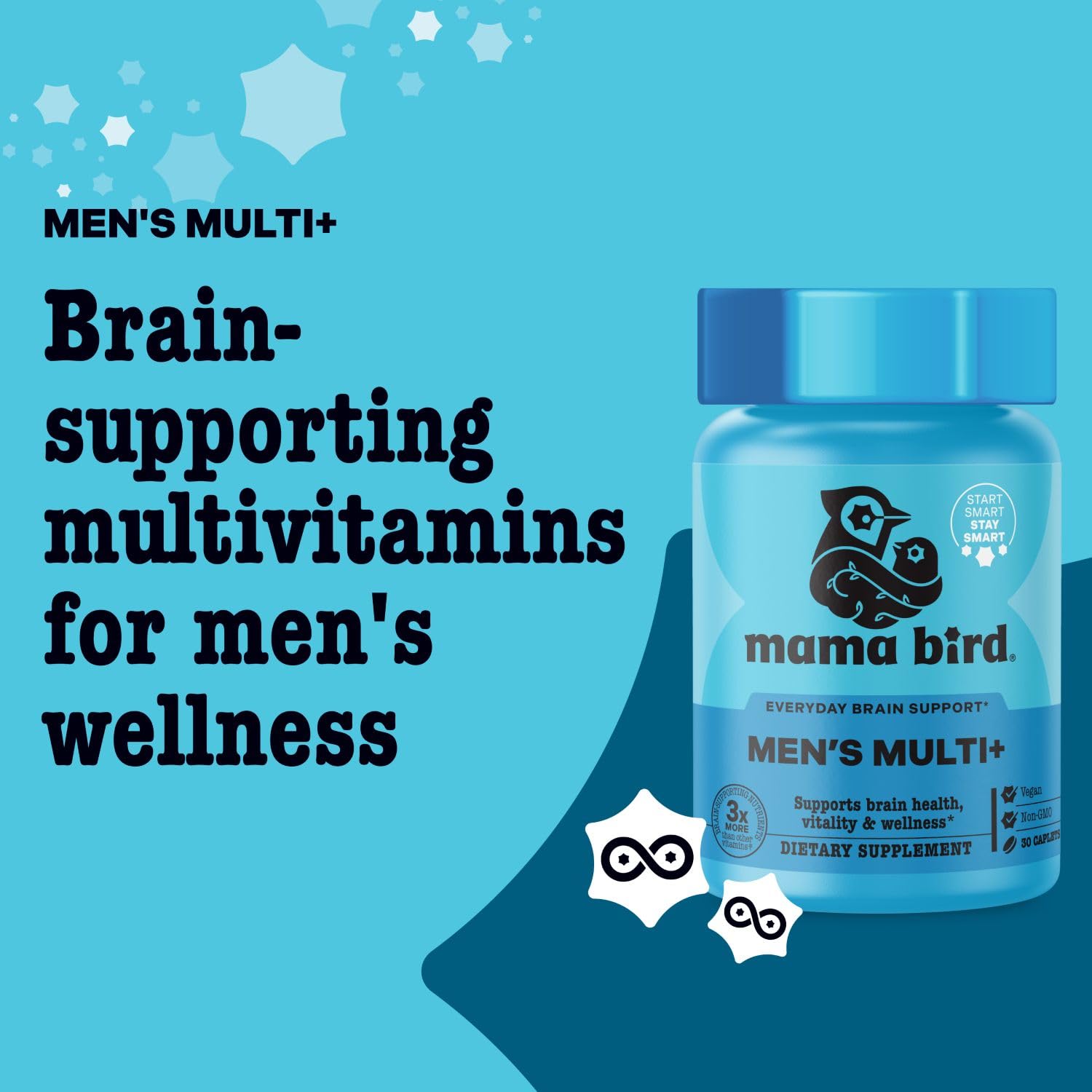 Best Nest Wellness Men's Multi Plus label highlighting brain health nutrients