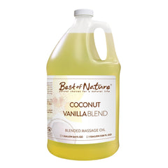 Best of Nature Coconut Vanilla aromatherapy oil bottle for spa-quality massage.