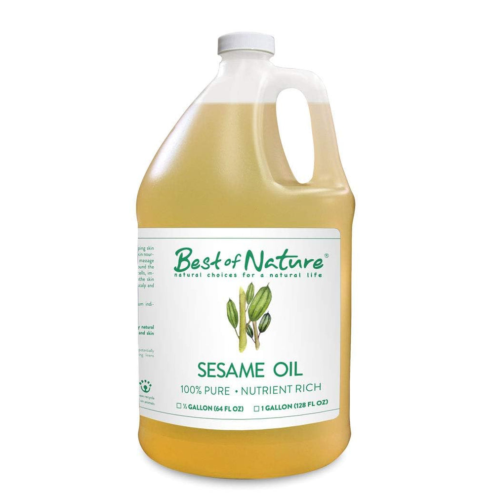 Best of Nature sesame oil bottle showing pure hydration for skin and hair care