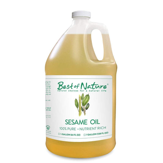 Best of Nature sesame oil bottle showing pure hydration for skin and hair care