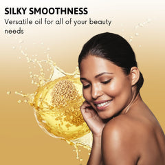Best of Nature sesame oil hands applying for skin nourishment.
