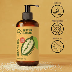 Best of Nature sesame oil with essential oils compatible blend.