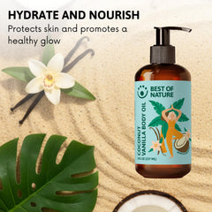 Best of Nature spa-massage oil application on skin.