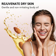 Best of Nature almond oil massage application for soothing routines.