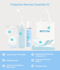 BESTEK peri bottle angled nozzle showing 75-degree design for gentle cleansing