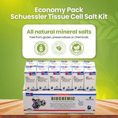 Bestmade 12-bottle cell salts set showing diverse remedies for daily balance.