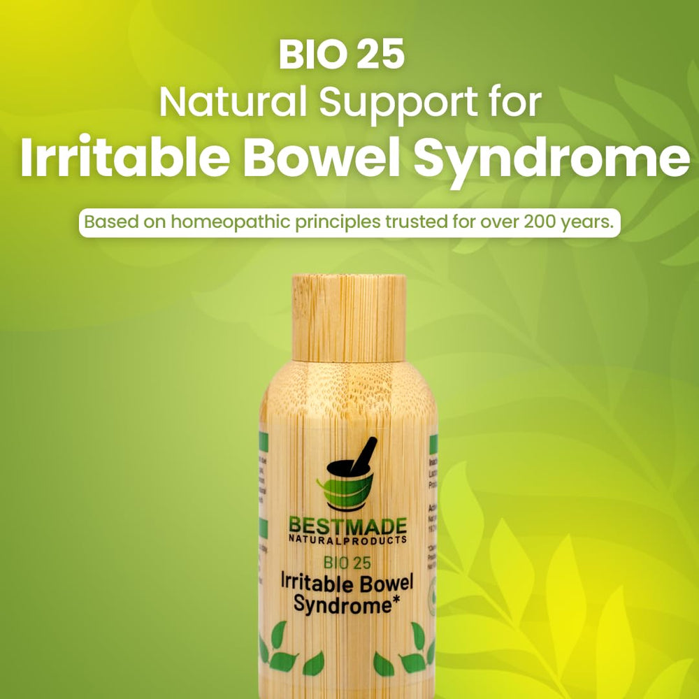 Bestmade Bio25 bottle shows portable digestive balance