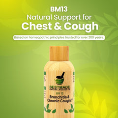 BM13 label close-up showing ingredients and dosage guidance